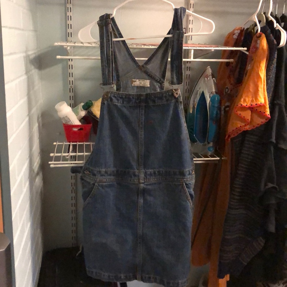 Denim Free People Overall Dress